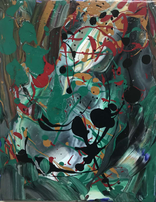 Jeremy Wilson Making Music 2022 30 x 24cm acrylic on canvas £200