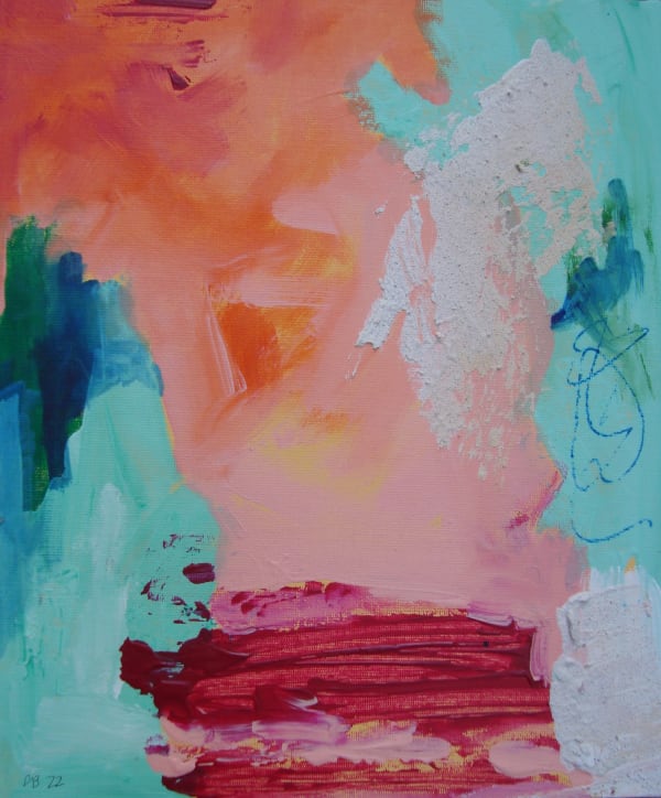 Susan Beresford Raspberry Mint 2022 35 x 30cm mixed media £250