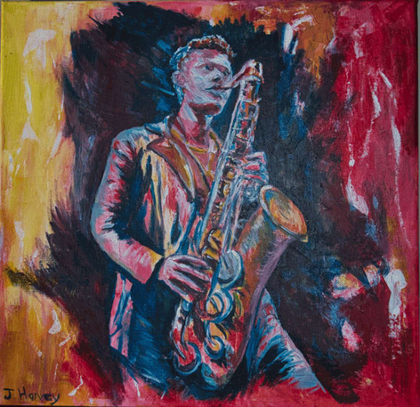 Josie Harvey Ben 2023 40 x 40cm acrylic on canvas £350