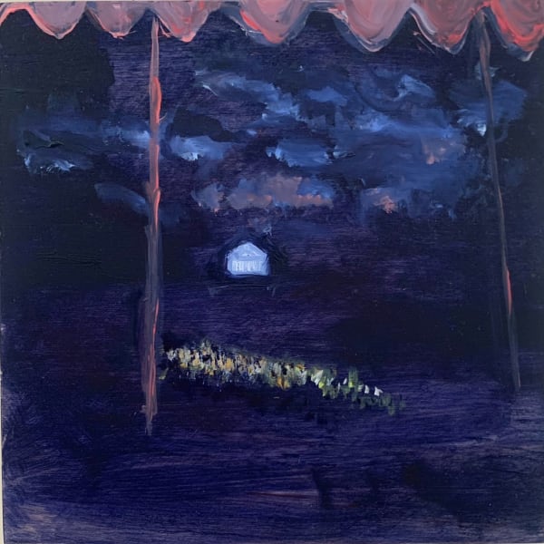 Marenka Gabeler The Tent Oil on wooden panel 15cm x 15cm £950