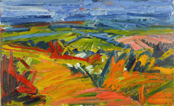 Peter Clossick Blazing June Oil on canvas 66cm x 108cm £3800