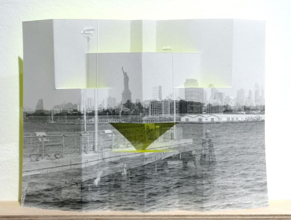 Paul Tecklenberg Come and Goes (yellow 2) Silver gelatine print and day glow card. 18cm x 26cm £600