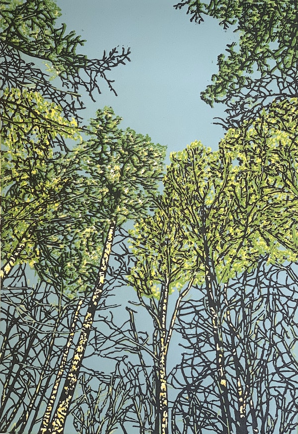 Jennifer Jokhoo SOLITUDE Reduction linocut Edition 3 of 17 61.5 x 48.5cm £385 (framed) £320 (unframed)