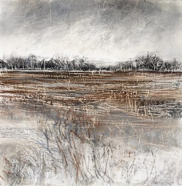 JANINE BALDWIN Lines of the Land II Pastel, charcoal and graphite 23 x 23 cm £395
