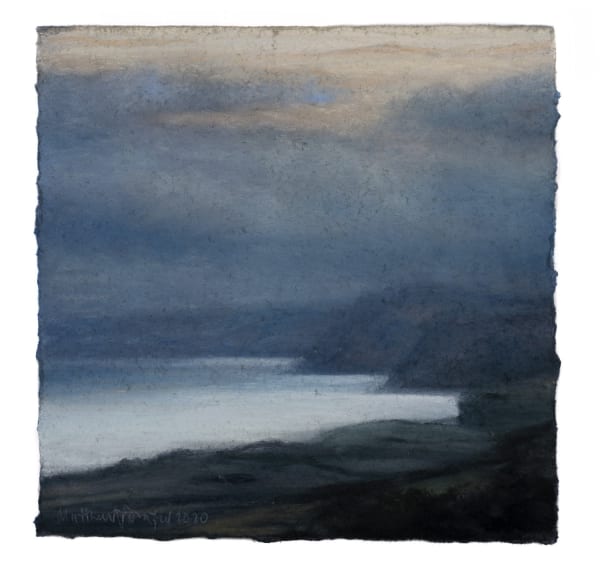 MATTHEW DRAPER Dusk, Jurassic Coast Series No.20 Pastel on paper 20 x 20cm £675