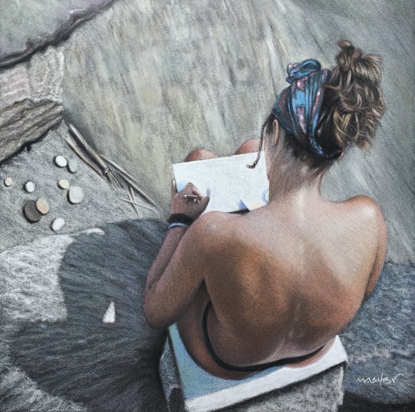 MICHELE ASHBY Remember back when... Pastel on paper 34 x 34cms £800