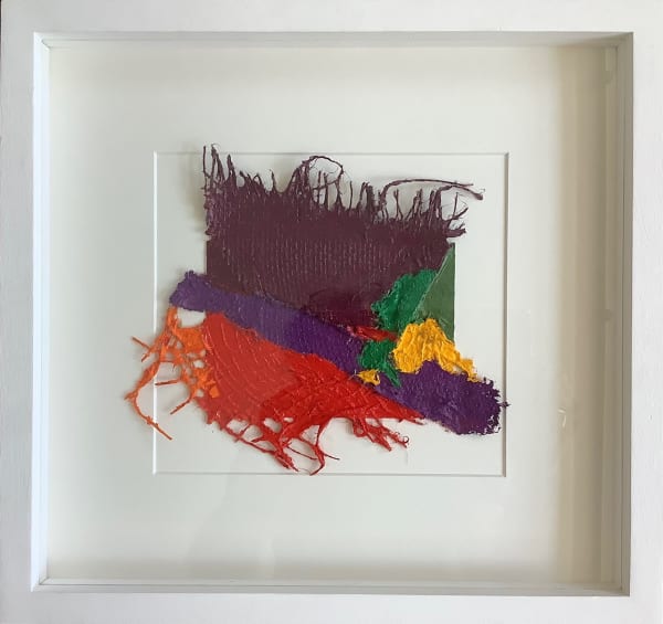 Anthony Frost Purple Swoop Acrylic on sacking, scaffold netting, hessian scrim, and arches paper. 36 x 37cm £990