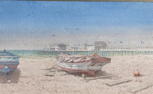Dennis Roxby Bott Worthing Beach Framed - 49 x 69cm Unframed - 26 x 46cm £1200