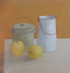 Wendy Jacob Two Vessels and Apples Gouache 42 x 42cm £425