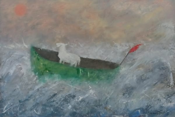 Caroline McAdam Clark Lamb Adrift Oil 20 x 30 £500
