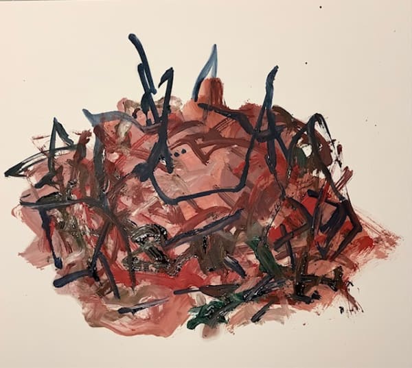 Lorraine Wake Where the crows Hide 28x30cm Oil on paper £325