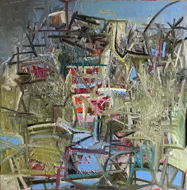 Lorraine Wake Finding Pathways 90 x 90 cm Oil on canvas £1200