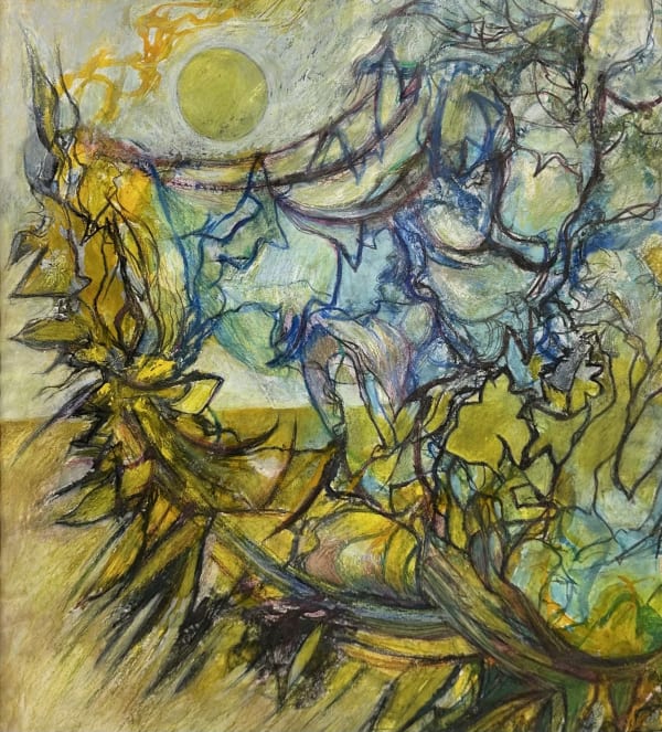 Carol Goodchild Sea Buckthorn Based on the plants that grow through the pebbles at Sandwich Bay Mixed Media 59 x 55cm £550