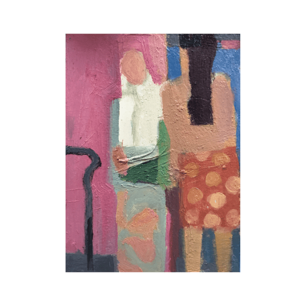 Arthur Neal Spotted Conversation, 2025 Oil on paper 28 cm x 23 cm