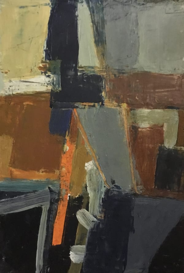 Arthur Neal ORANGE STRIPE, 2022 gouache on paper 38 x 30 cm