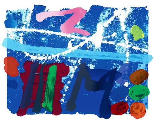 Albert Irvin Merrion, 1996 Screenprint with woodblock Image size: 56 x 73.5cm Paper size: 73 x 92cm Edition size: 225