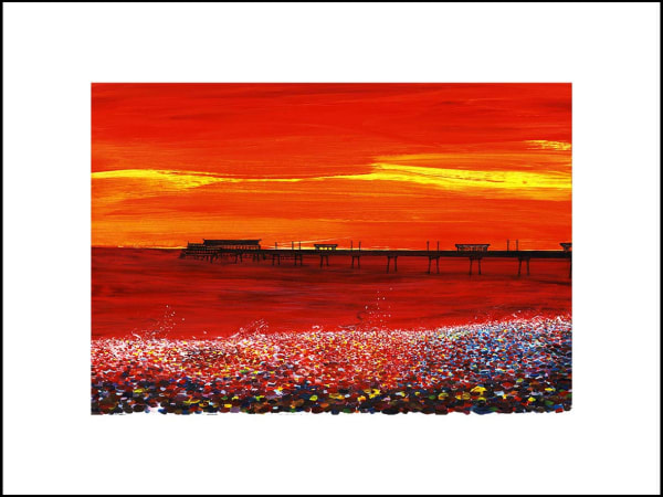 John Corley DAWN OVER DEAL PIER, 2022 Fine art Giclee print on Natural smooth texture 315gsm paper 30 x 40 cm framed edition of 5