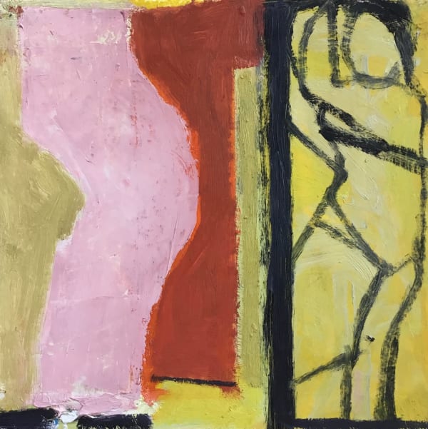 Arthur Neal Dressing Room, 2020 charcoal on paper 28 x 28 cm