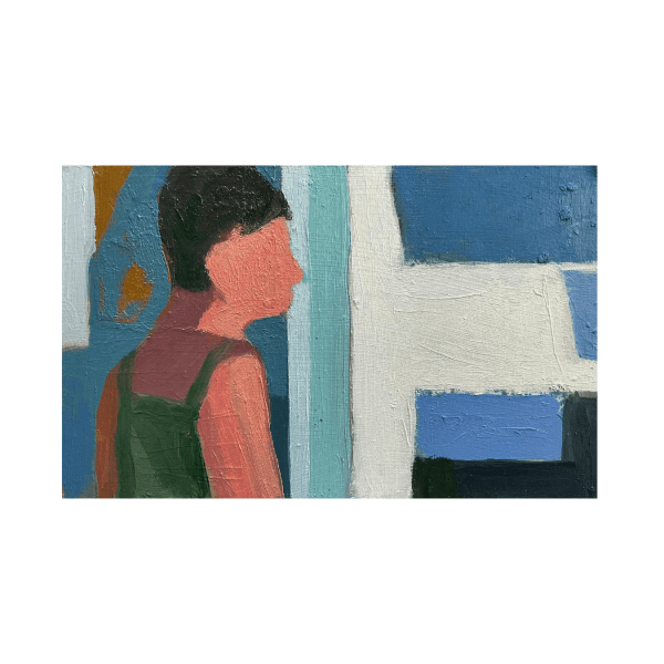 Arthur Neal Seafront Figure, 2025 Oil on board 27 cm x 34 cm