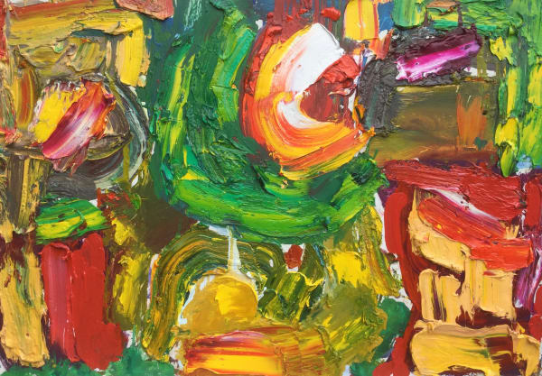 Alan Gouk GOLD CREST (PERIDOT), 2020 oil on board 48 x 71 cm