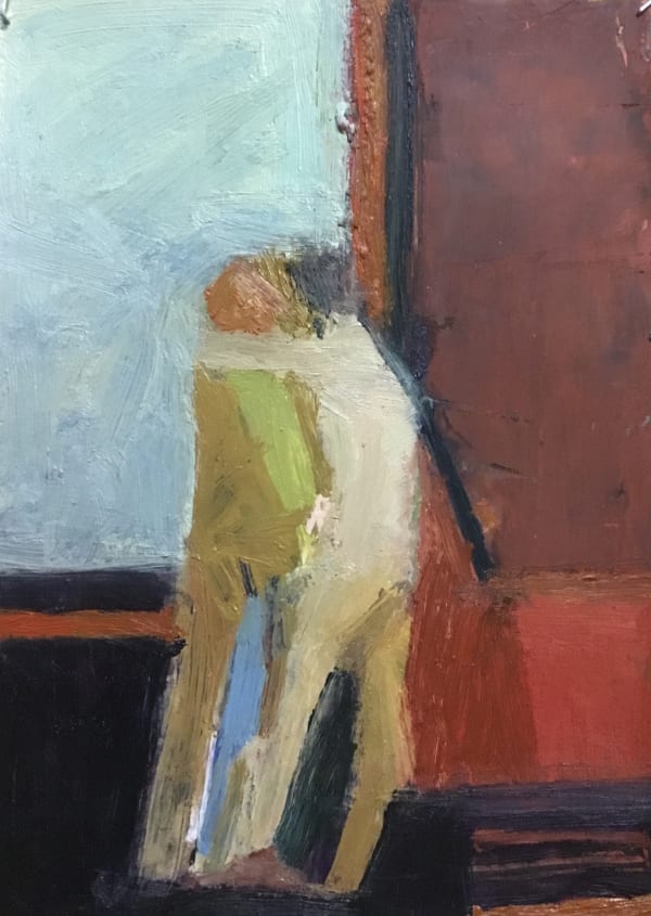 Arthur Neal LOVERS, 2022 OIL PASTEL 35 x 30 cms