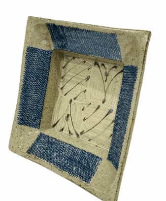 William Plumptre Large Square Plate, 2022 glazed ceramic