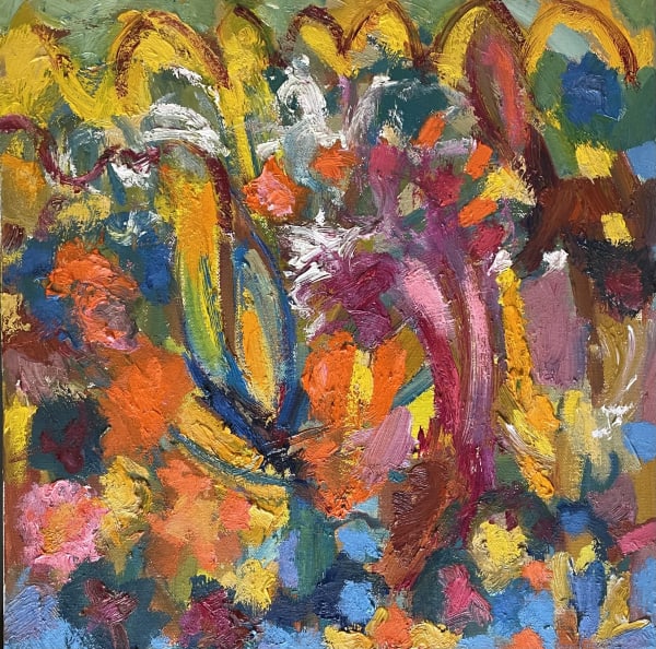 Carol Goodchild Cathedral Colours Oil on Canvas 46 x 46cm