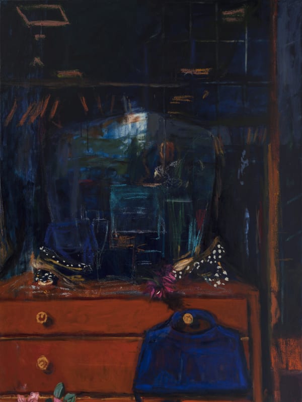 Julie Held Charity Shop Oil on canvas 22 x 91.5cm