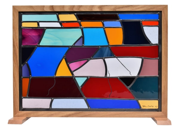 Summer Colour II by John Corley, Glass Panel at Linden Hall Studio in Deal, Kent