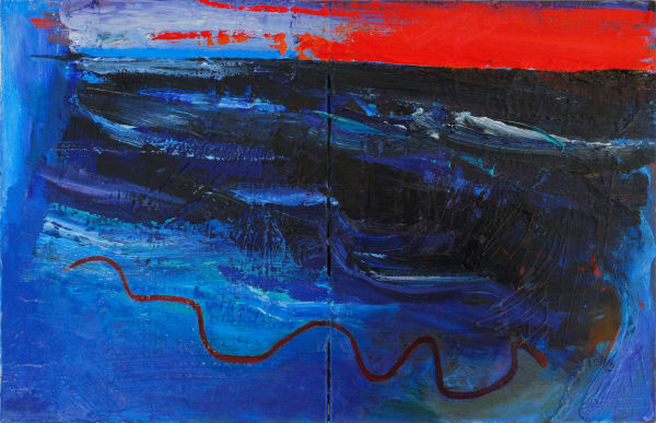 Ashley Hanson BOOK 7 - (The Beast from the Sea), 2020 oil on canvas 45 x 70 cm