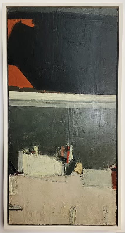 Red Orange Black, Original oil painting by artist Arthur Neal NEAC, Linden Hall Studio and Two Studios High Street Deal, Kent.