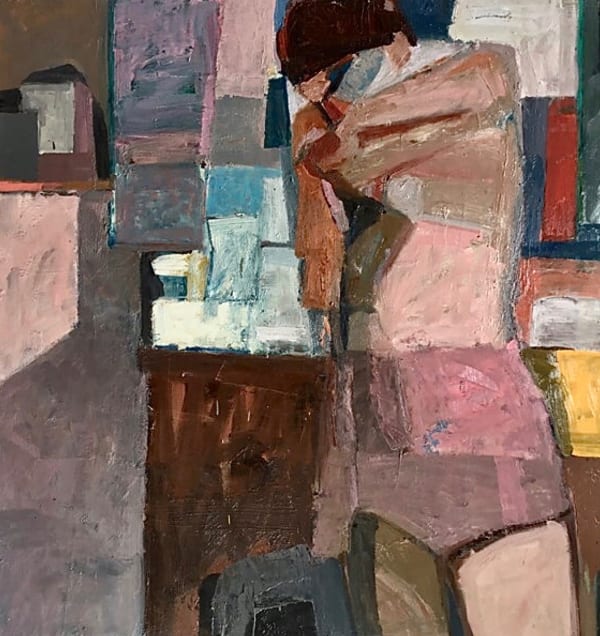 Arthur Neal Changing, 2020 Oil on Board 99 x 93 cm
