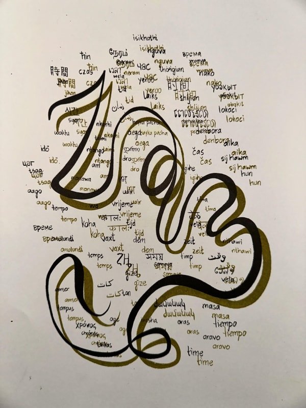 time in translation, riso print, 2024