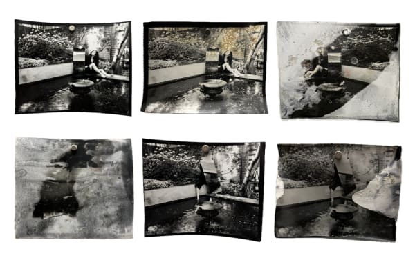 bending space, experiments with 4x5 silver gelatin contact prints, 2023