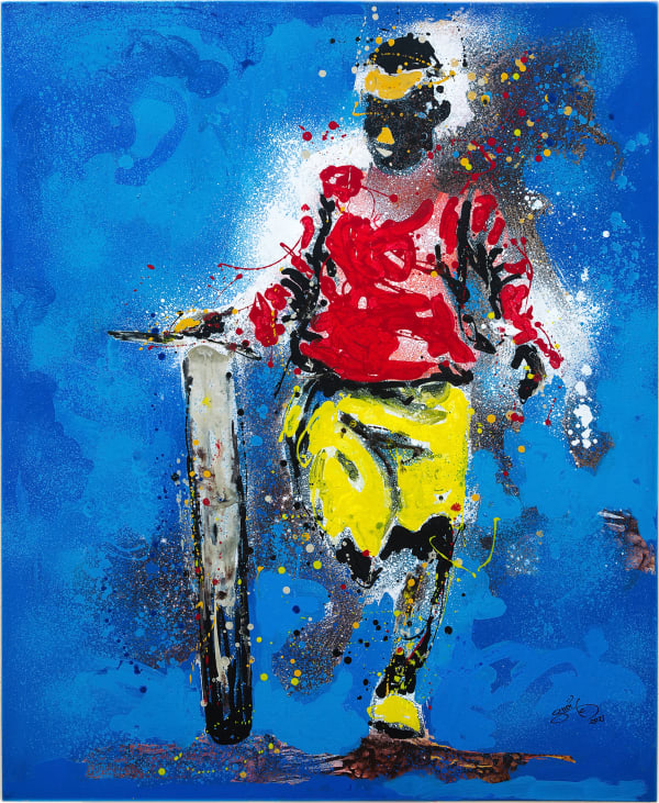 Gnohité - Course de pneu - 2021 - 140cm H x 115cm W - Acrylic on canvas