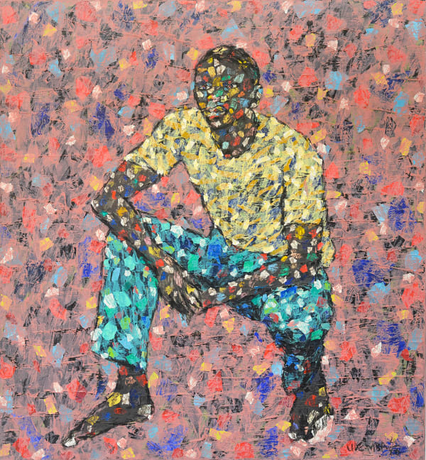 Emeka Udemba - Precious nº 3 - 2020 - 120cm H x 110cm W - Mixed media on canvas