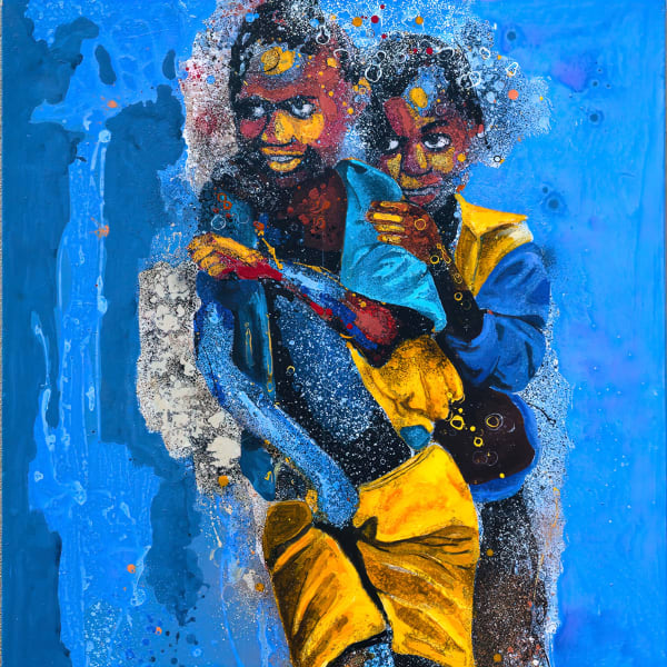 Gnohité - Complicité - 2021 - 100cm H x 100cm W - Acrylic on canvas