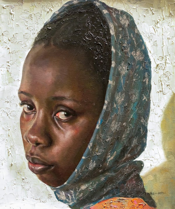 Okoye Emeka John Castro - Onu - 2023 - 61cm H x 51cm W - Oil on canvas