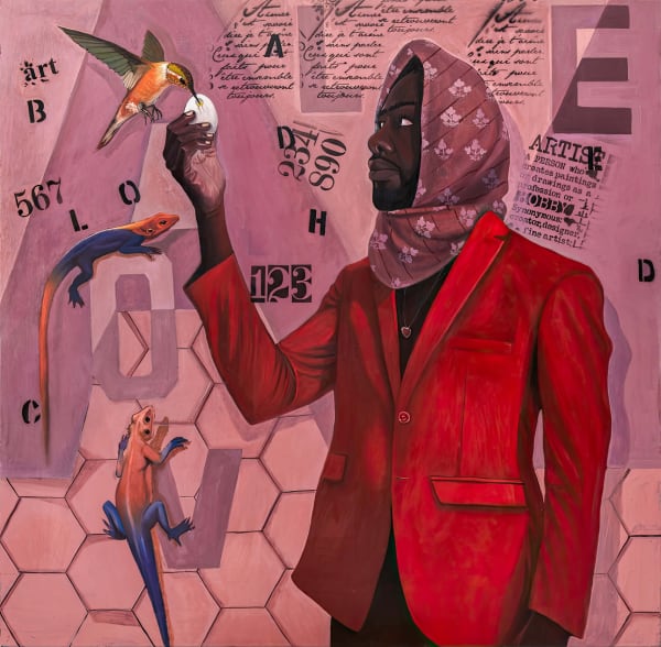 Moses Zibor - Only the wise - 2021 - 89cm x 89cm - Oil on canvas