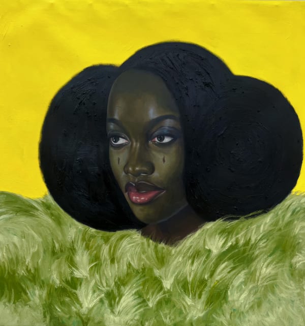 Oluwole Omofemi - Invader Rebirth 3 - March 2024 - 122cm H x 114cm W - Oil and acrylic on canvas