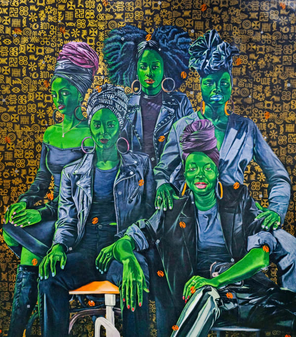 Boris Anje (Anjel) - Symbols of energy - 2022 - 225cm H x 180cm W - Acrylic and silk screen print on canvas