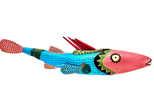 Bozo/Bambara Tribe, Blue Fish Puppet, 2025