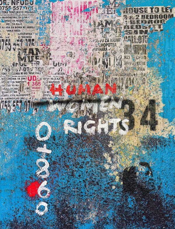 Onyis Martin - Women rights are human rights - 2022 - 130cm H x 100cm W - Mixed media on canvas