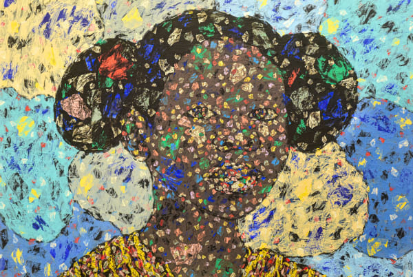 Emeka Udemba - Irresistable - 2021. 130cm H x 200cm W - Mixed media on canvas