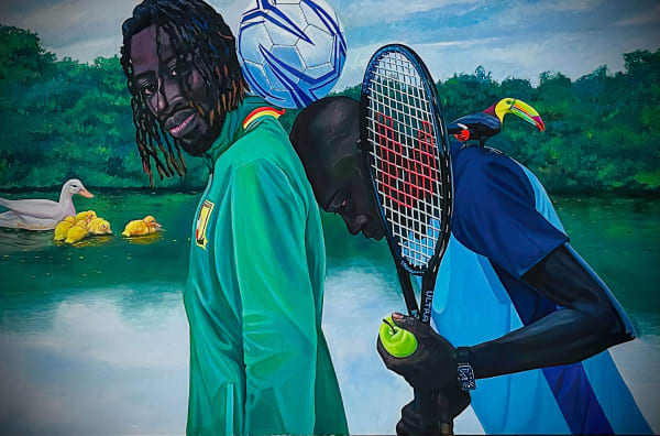 Moses Zibor - I am behind you - Oil on canvas