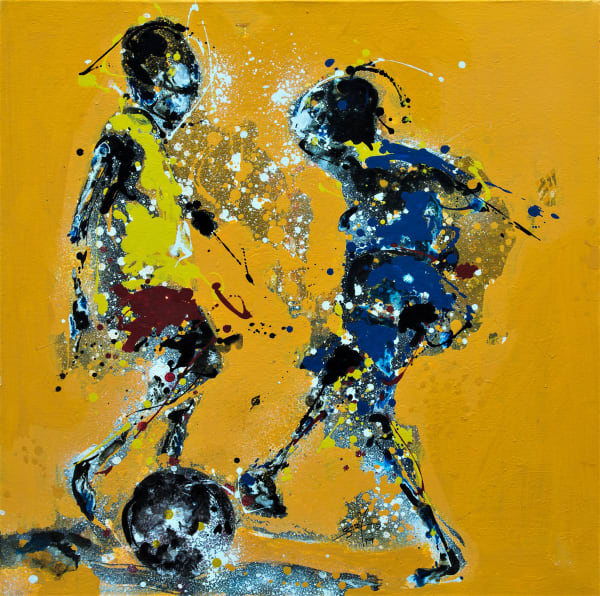 Gnohité - Le duel - 2019 - 100cm x 100cm - Acrylic on canvas