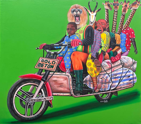 Abdias Ngateu - Solo Béton - 2023 - 119cm H x 135cm W - Acrylic on canvas