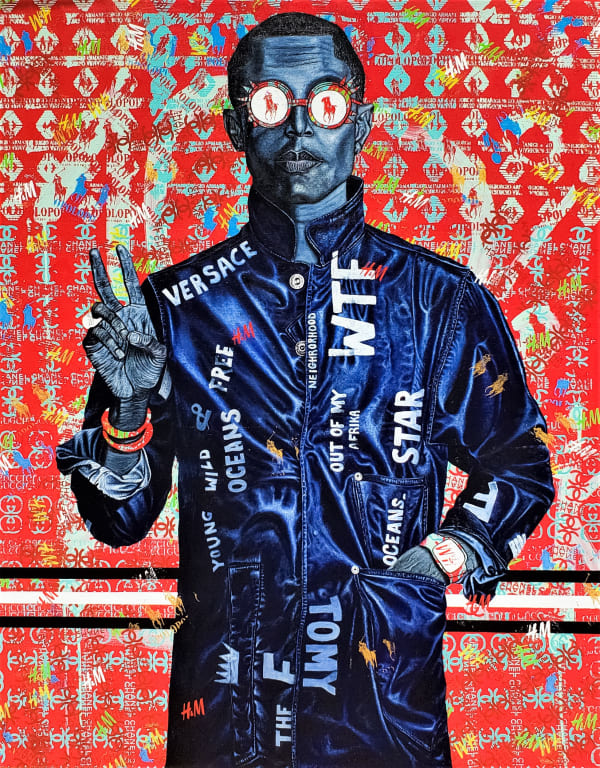 Anjel - Look into my eyes - 2019 - 140cm H x 110cm W - Acrylic on canvas