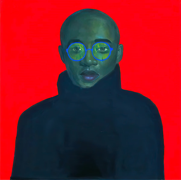 Oluwole Omofemi - Invader V - 2021 - 120cm x 120cm - Oil and acrylic on canvas