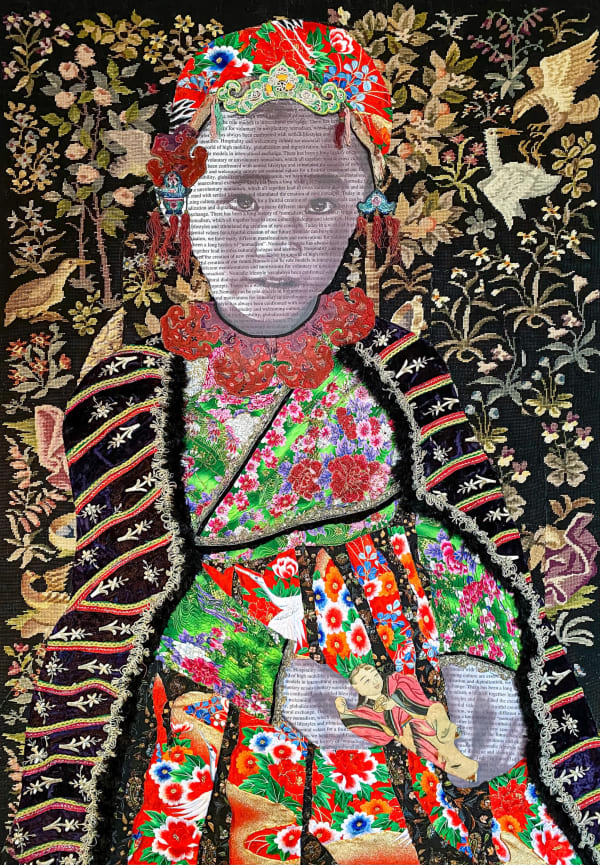 Marion Boehm - Chen Lu - 2022 - 157cm H x 109cm W - Mixed media collage on canvas